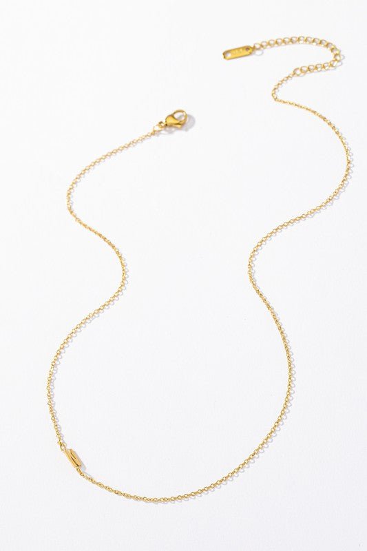 Floating Letter Gold Dipped Initial Necklace - Global Village Kailua Boutique