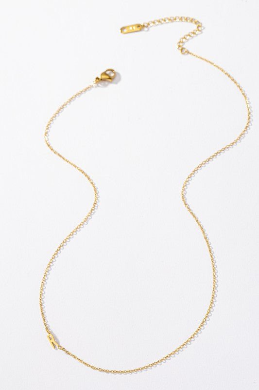 Floating Letter Gold Dipped Initial Necklace - Global Village Kailua Boutique