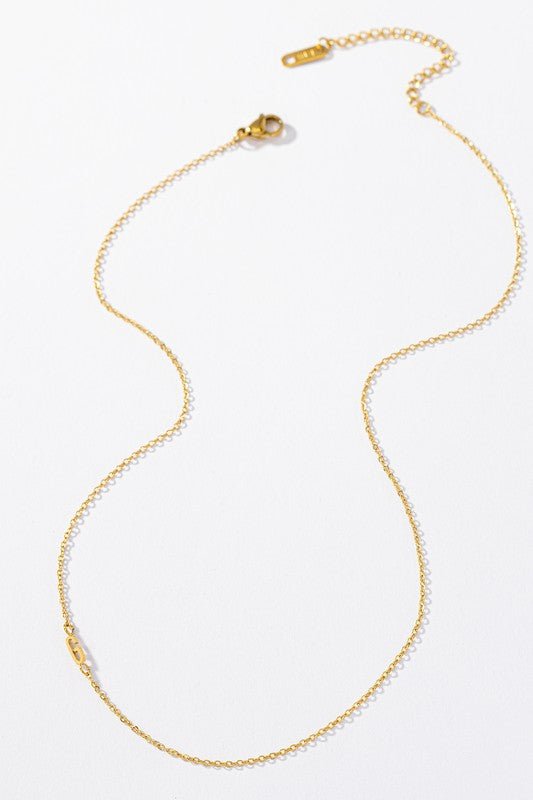Floating Letter Gold Dipped Initial Necklace - Global Village Kailua Boutique