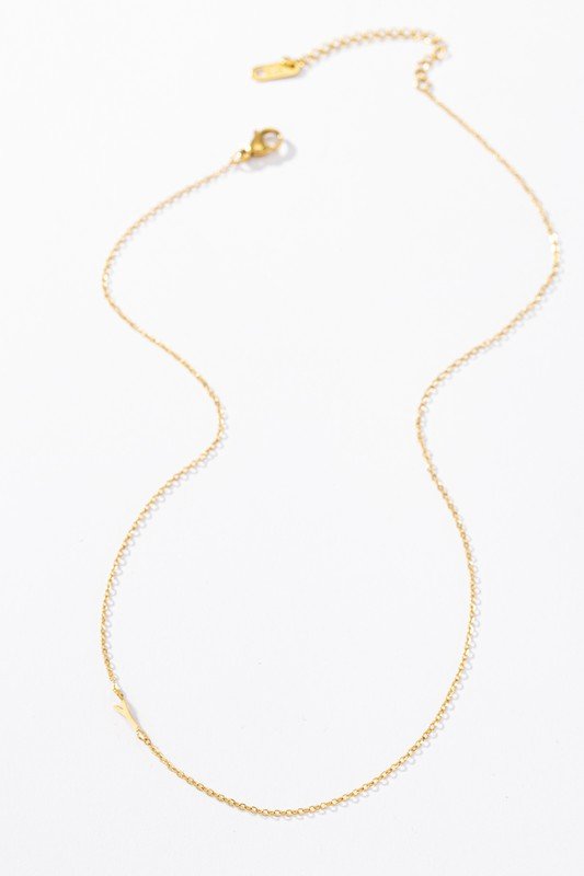 Floating Letter Gold Dipped Initial Necklace - Global Village Kailua Boutique