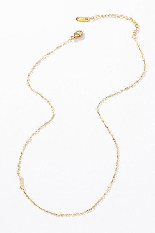 Floating Letter Gold Dipped Initial Necklace - Global Village Kailua Boutique