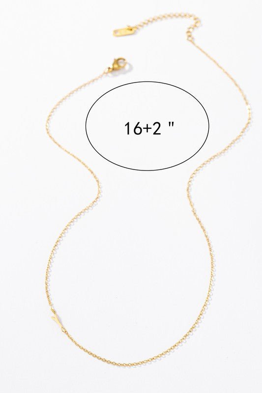 Floating Letter Gold Dipped Initial Necklace - Global Village Kailua Boutique
