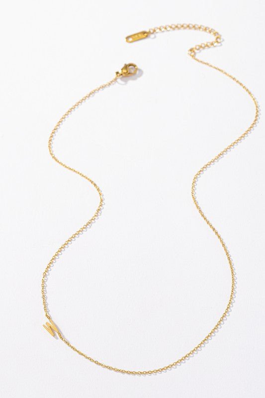 Floating Letter Gold Dipped Initial Necklace - Global Village Kailua Boutique