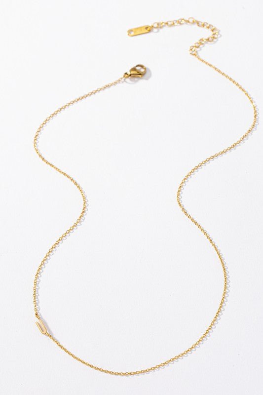 Floating Letter Gold Dipped Initial Necklace - Global Village Kailua Boutique