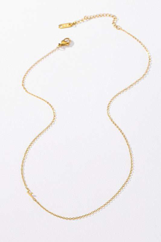 Floating Letter Gold Dipped Initial Necklace - Global Village Kailua Boutique