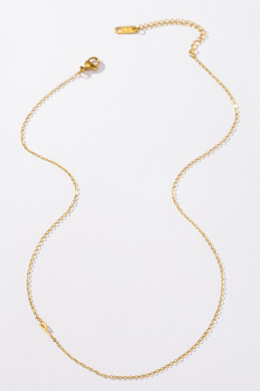 Floating Letter Gold Dipped Initial Necklace - Global Village Kailua Boutique