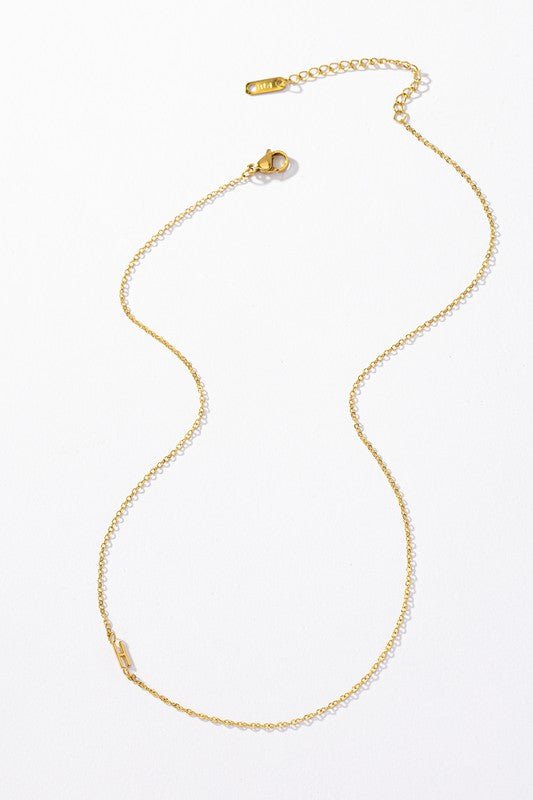 Floating Letter Gold Dipped Initial Necklace - Global Village Kailua Boutique