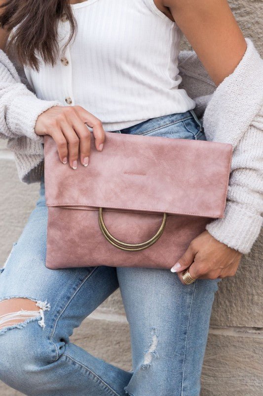 Fold Over O-Ring Clutch Global Village Kailua Boutique