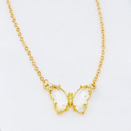 Acrylic Butterfly Necklace Global Village Kailua Boutique