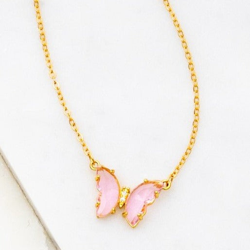 Acrylic Butterfly Necklace Global Village Kailua Boutique