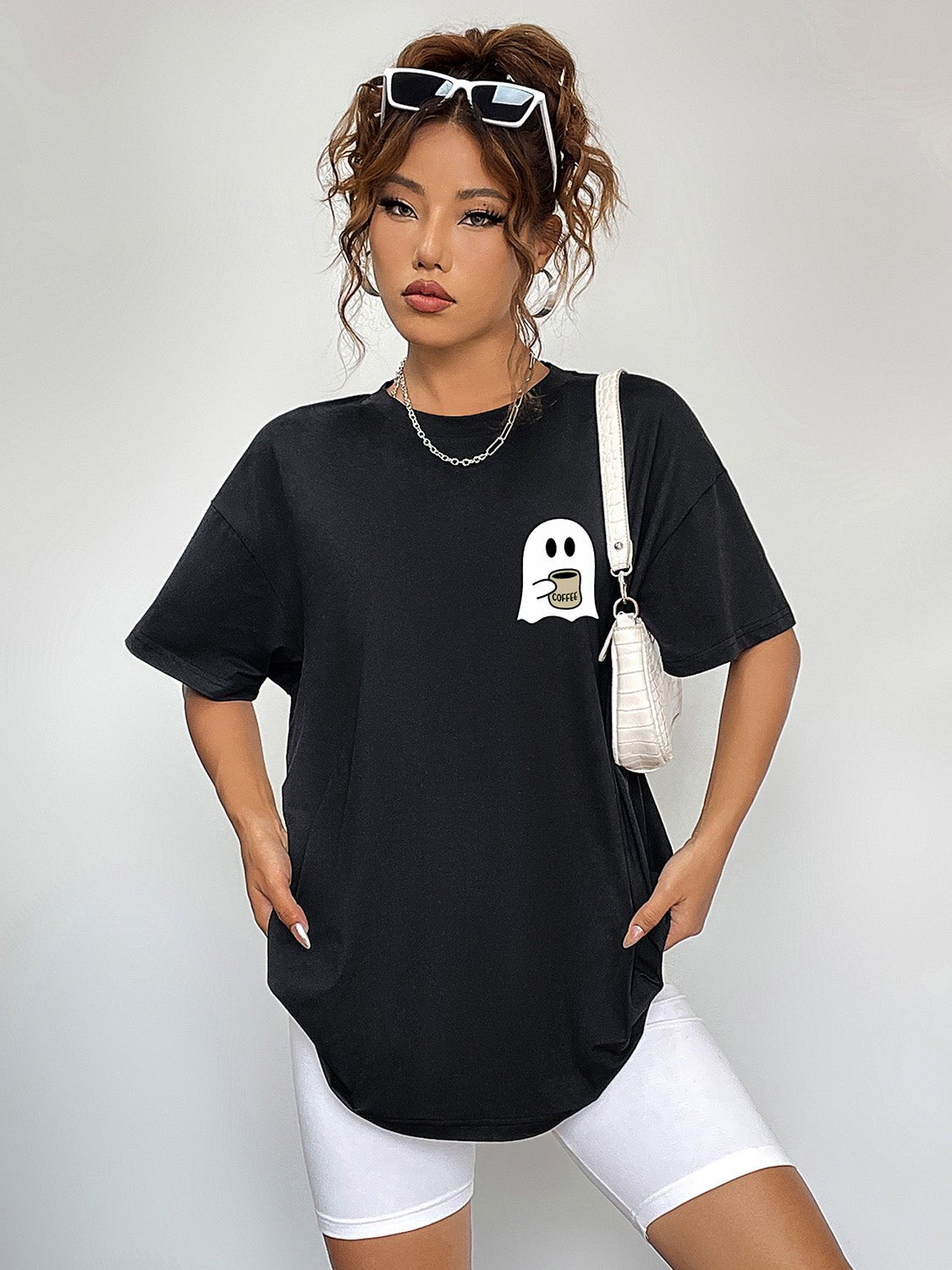 Ghost Coffee Graphic T-Shirt - Global Village Kailua Boutique