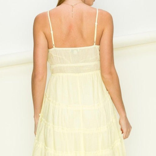 Tie Front A-Line Cami Dress Global Village Kailua Boutique