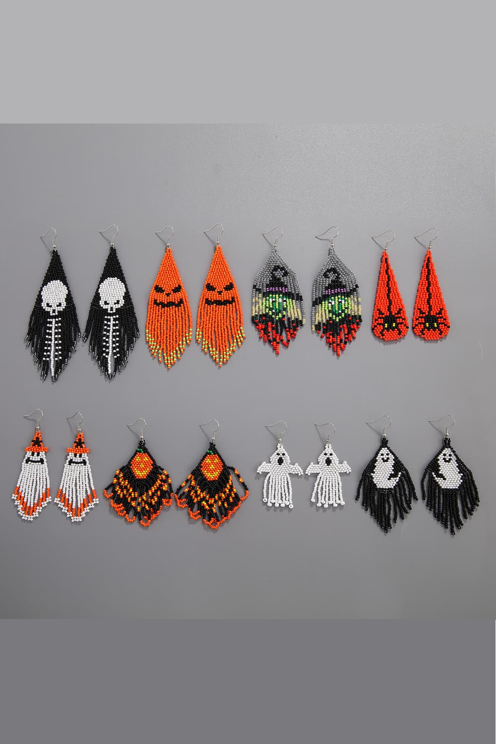 Halloween Bead Fringe Earrings - Global Village Kailua Boutique