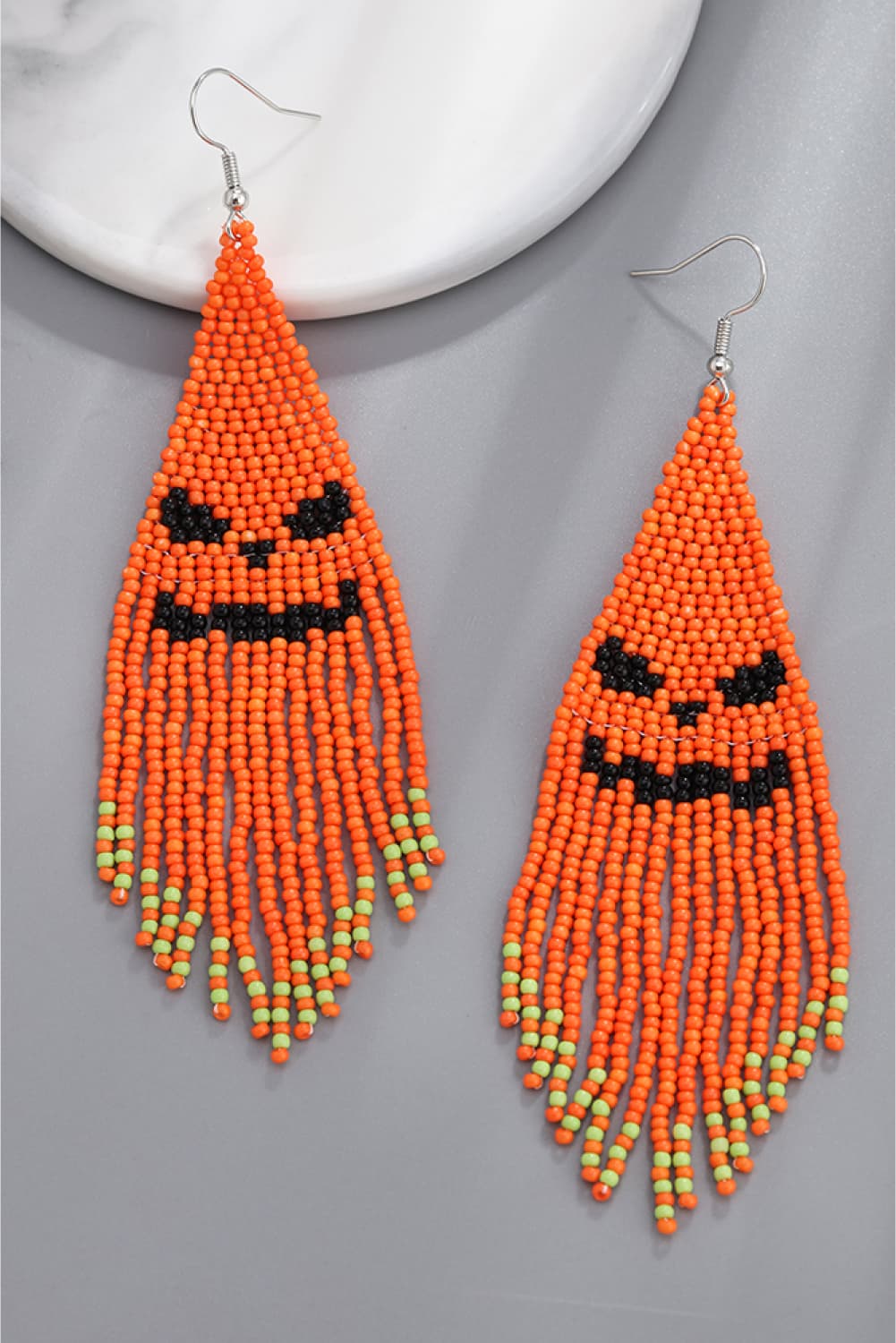 Halloween Bead Fringe Earrings - Global Village Kailua Boutique