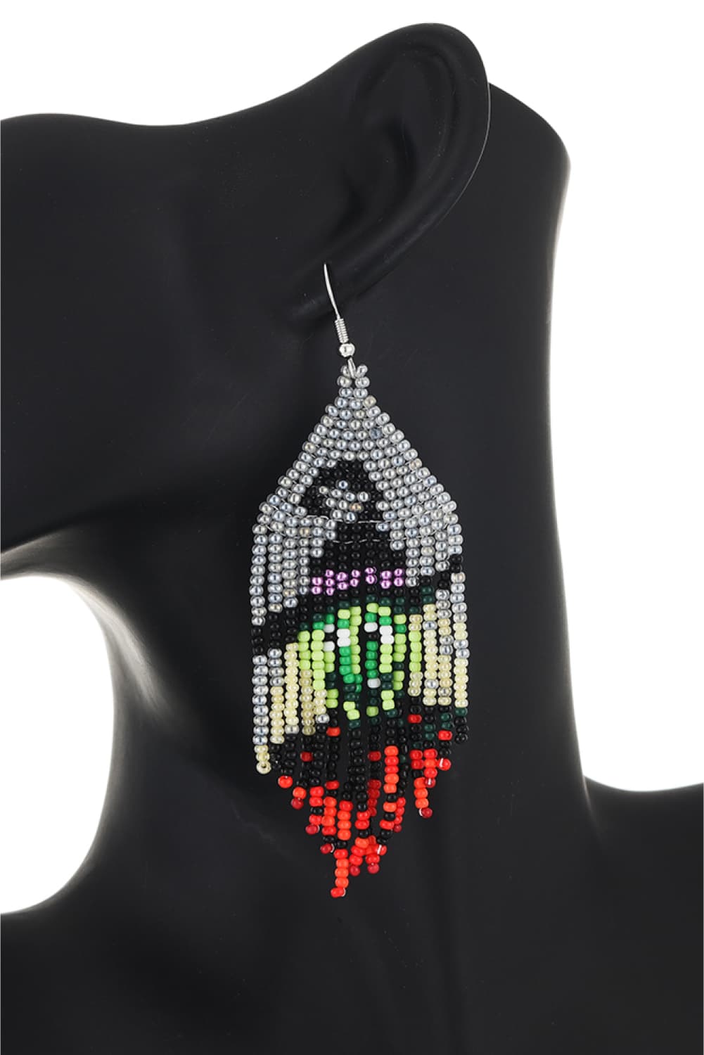 Halloween Bead Fringe Earrings - Global Village Kailua Boutique