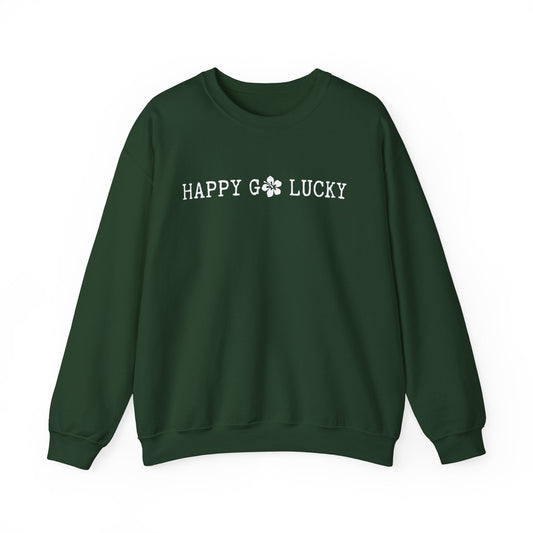 Happy Go Lucky Unisex Heavy Blend Crewneck Sweatshirt - Global Village Kailua Boutique