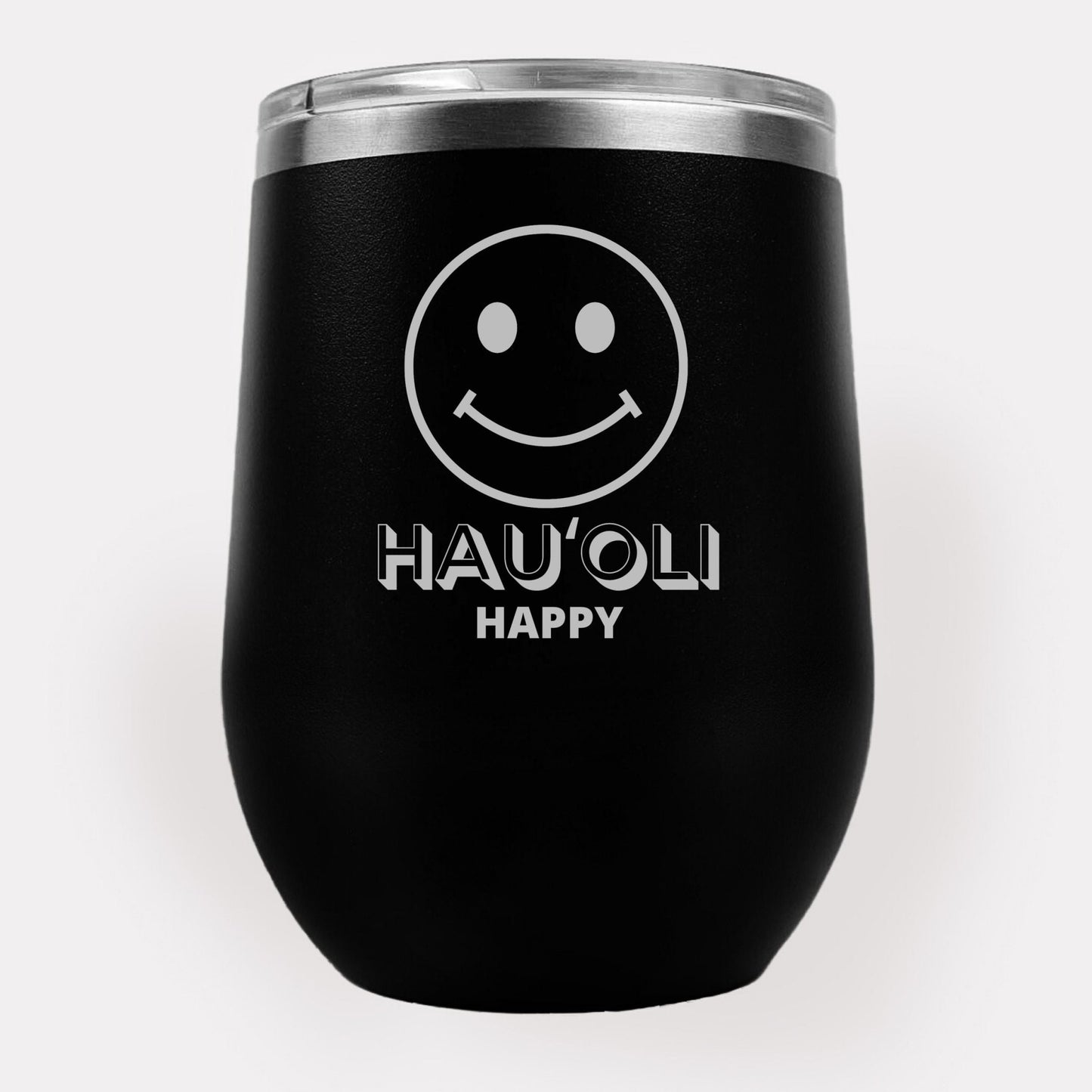 Smiley Face 12oz Etched Tumbler Global Village Kailua Boutique