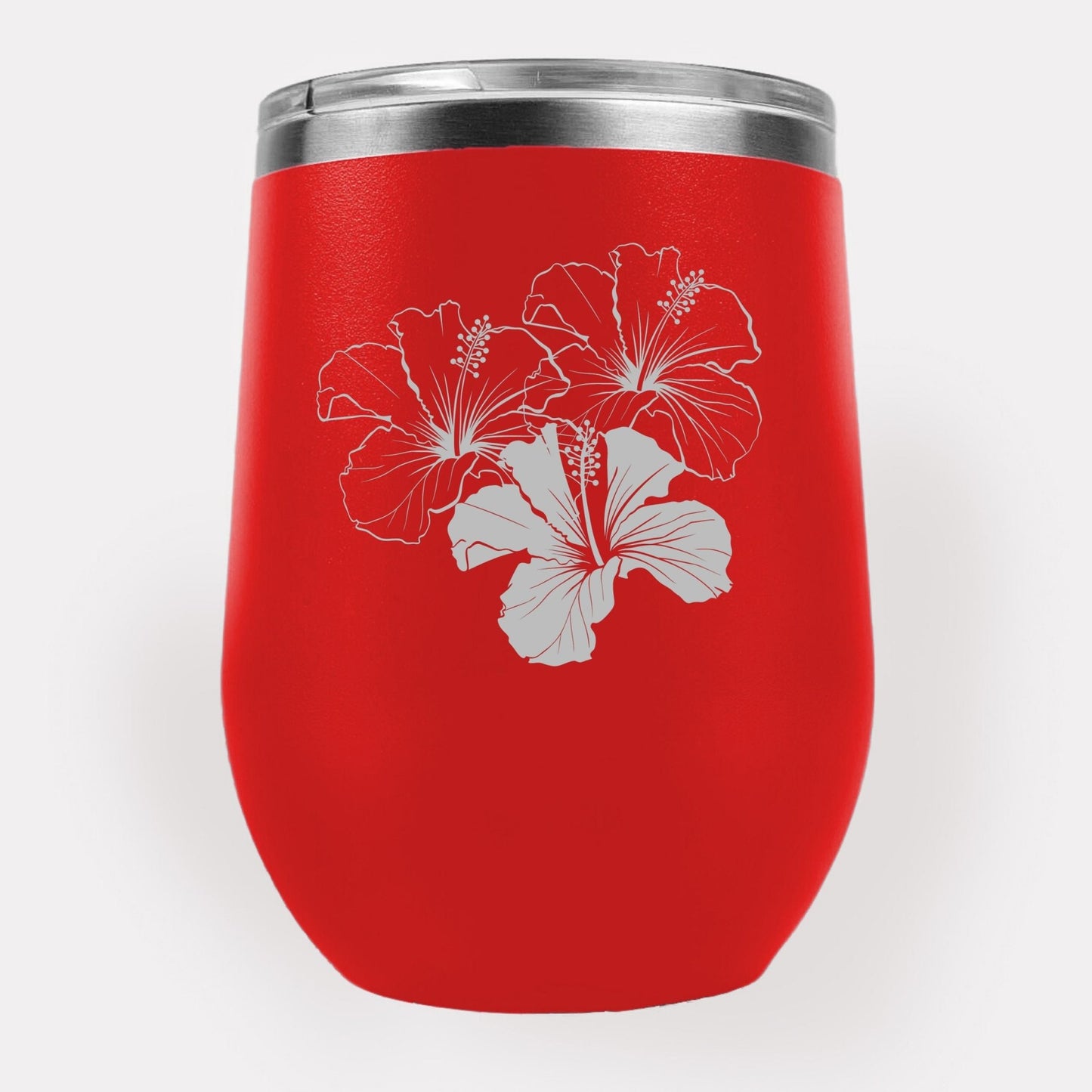Hibiscus 12oz Etched Tumbler Global Village Kailua Boutique