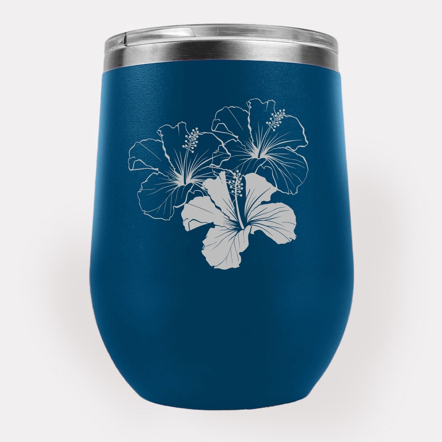 Hibiscus 12oz Etched Tumbler Global Village Kailua Boutique