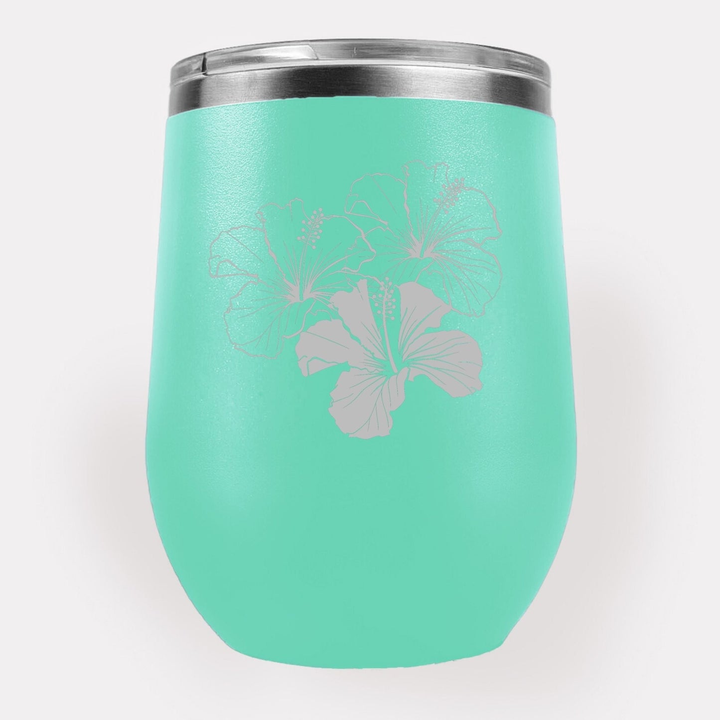 Hibiscus 12oz Etched Tumbler Global Village Kailua Boutique