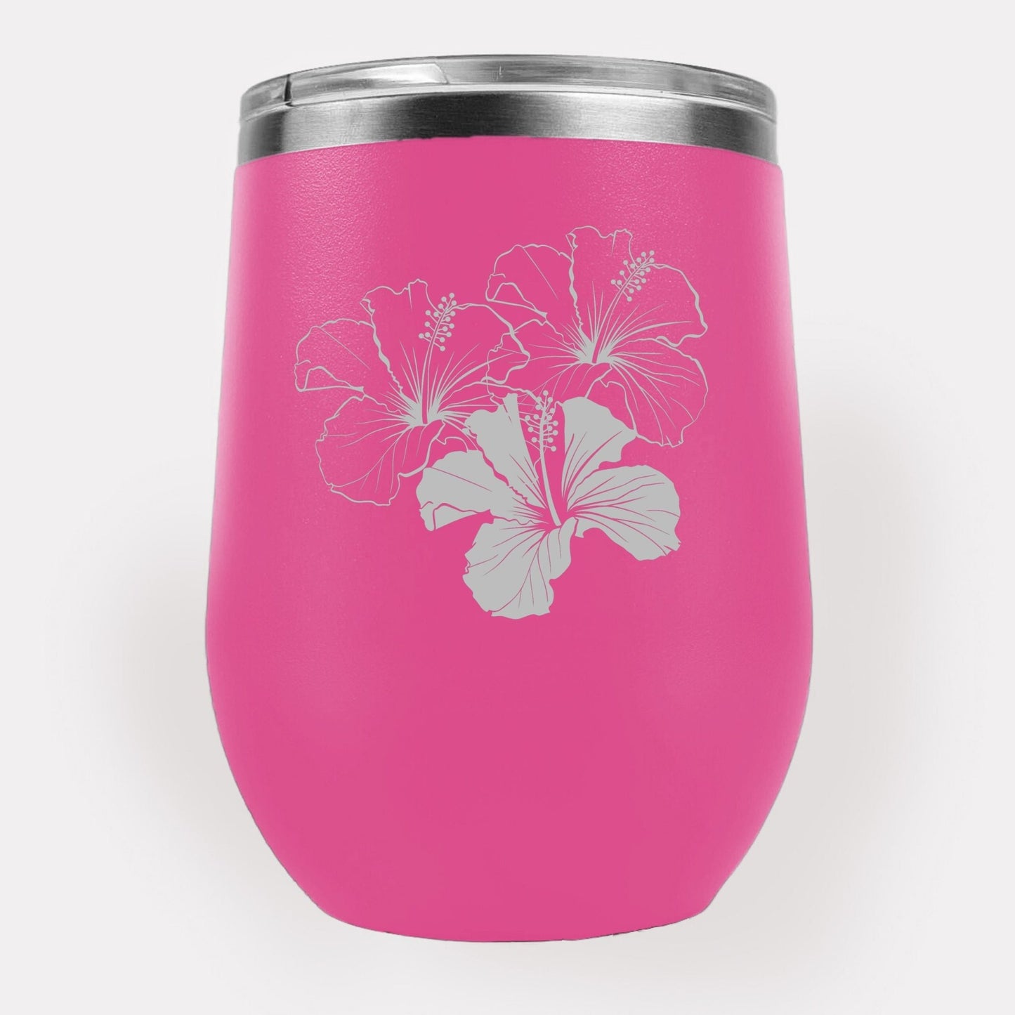Hibiscus 12oz Etched Tumbler Global Village Kailua Boutique
