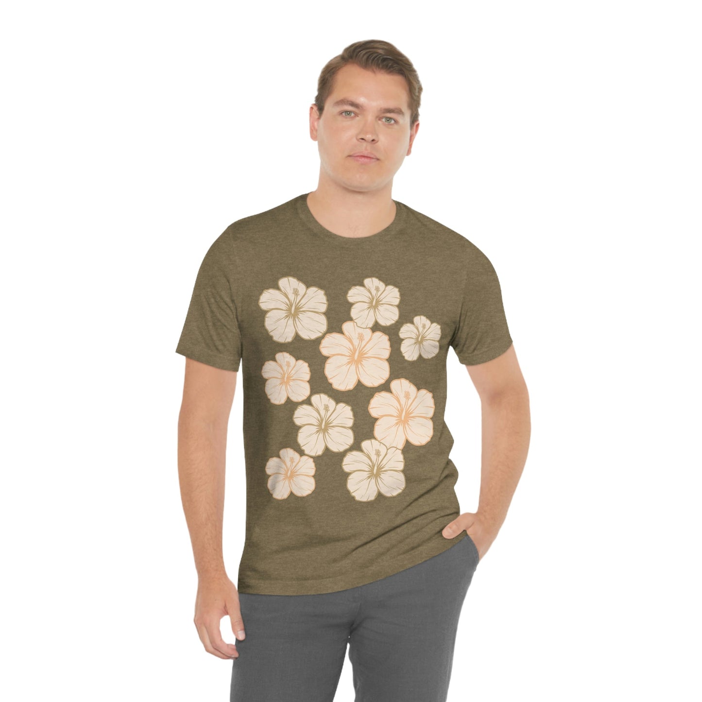 HIbiscus All Over Unisex Jersey Tee - Global Village Kailua Boutique