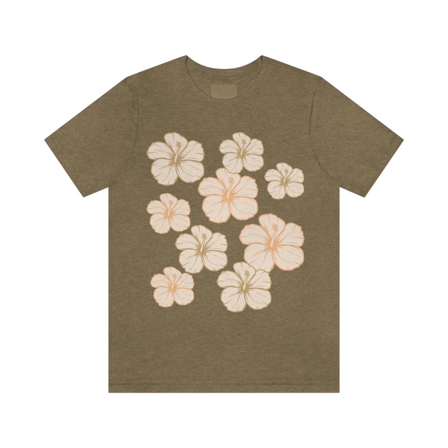 HIbiscus All Over Unisex Jersey Tee - Global Village Kailua Boutique