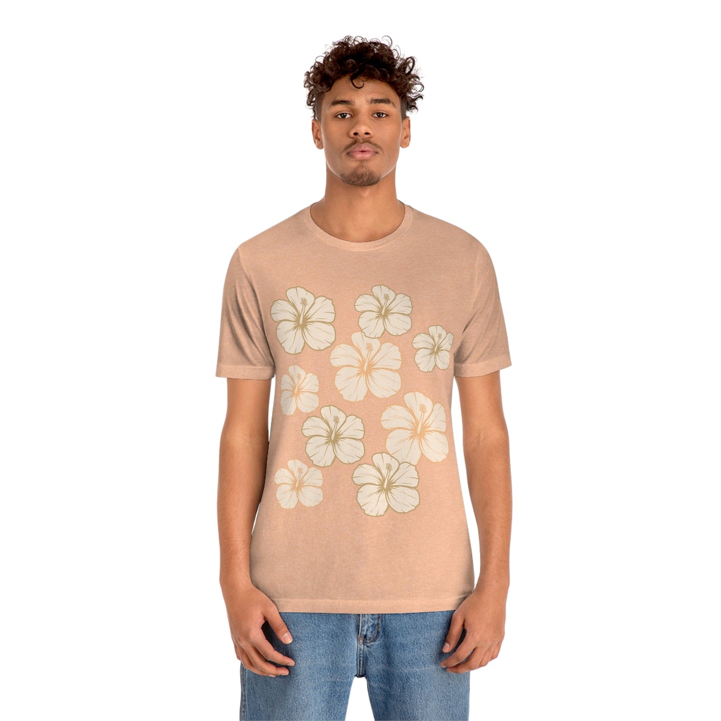 HIbiscus All Over Unisex Jersey Tee - Global Village Kailua Boutique
