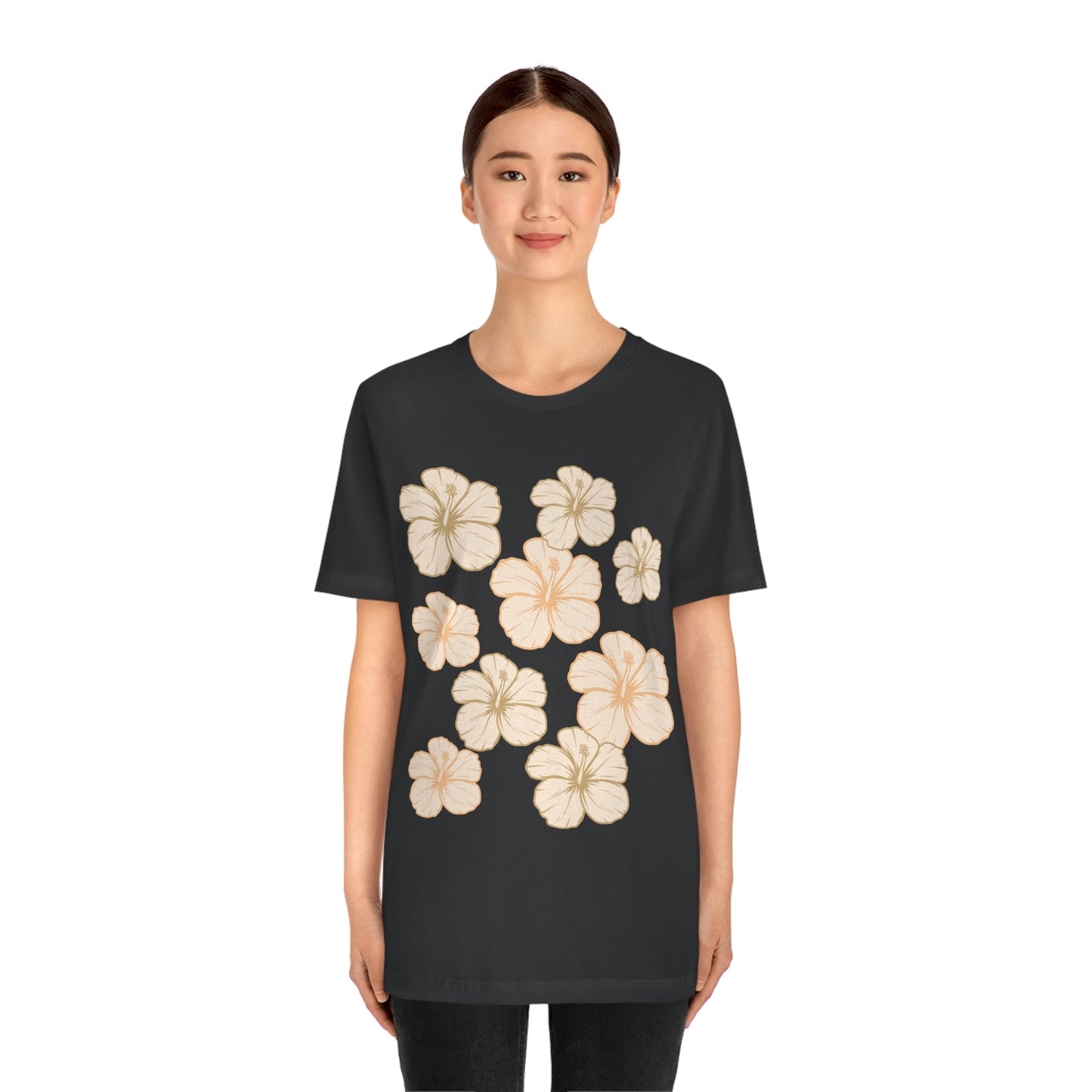 HIbiscus All Over Unisex Jersey Tee - Global Village Kailua Boutique