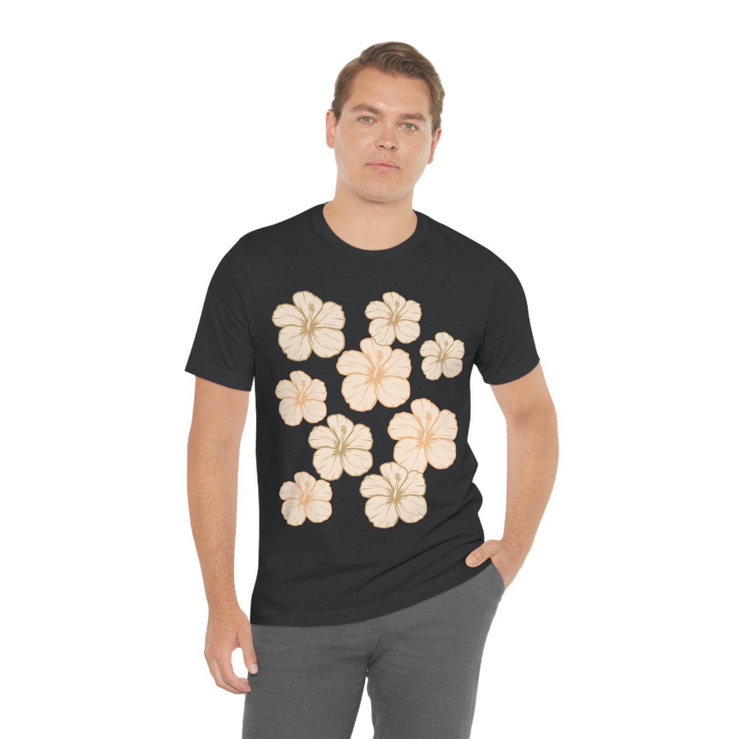 HIbiscus All Over Unisex Jersey Tee - Global Village Kailua Boutique