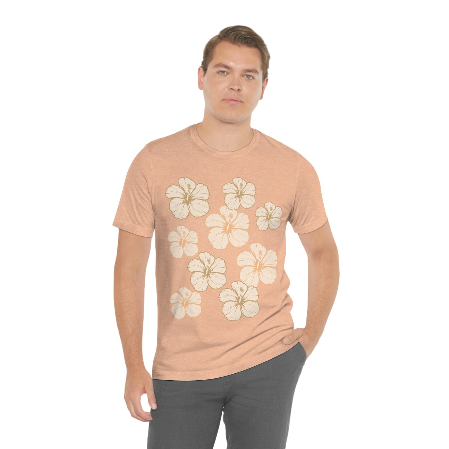 HIbiscus All Over Unisex Jersey Tee - Global Village Kailua Boutique