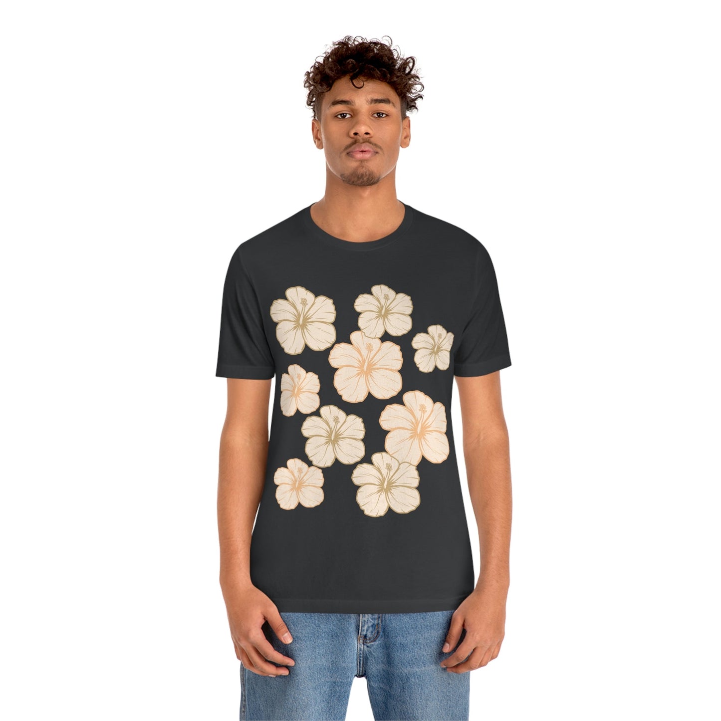 HIbiscus All Over Unisex Jersey Tee - Global Village Kailua Boutique