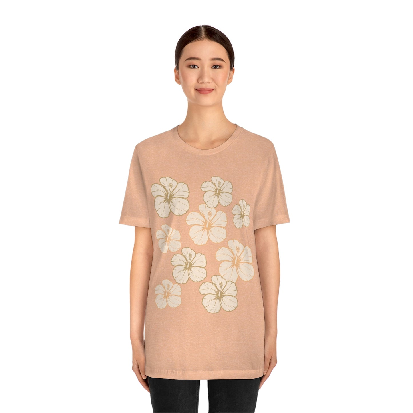 HIbiscus All Over Unisex Jersey Tee - Global Village Kailua Boutique