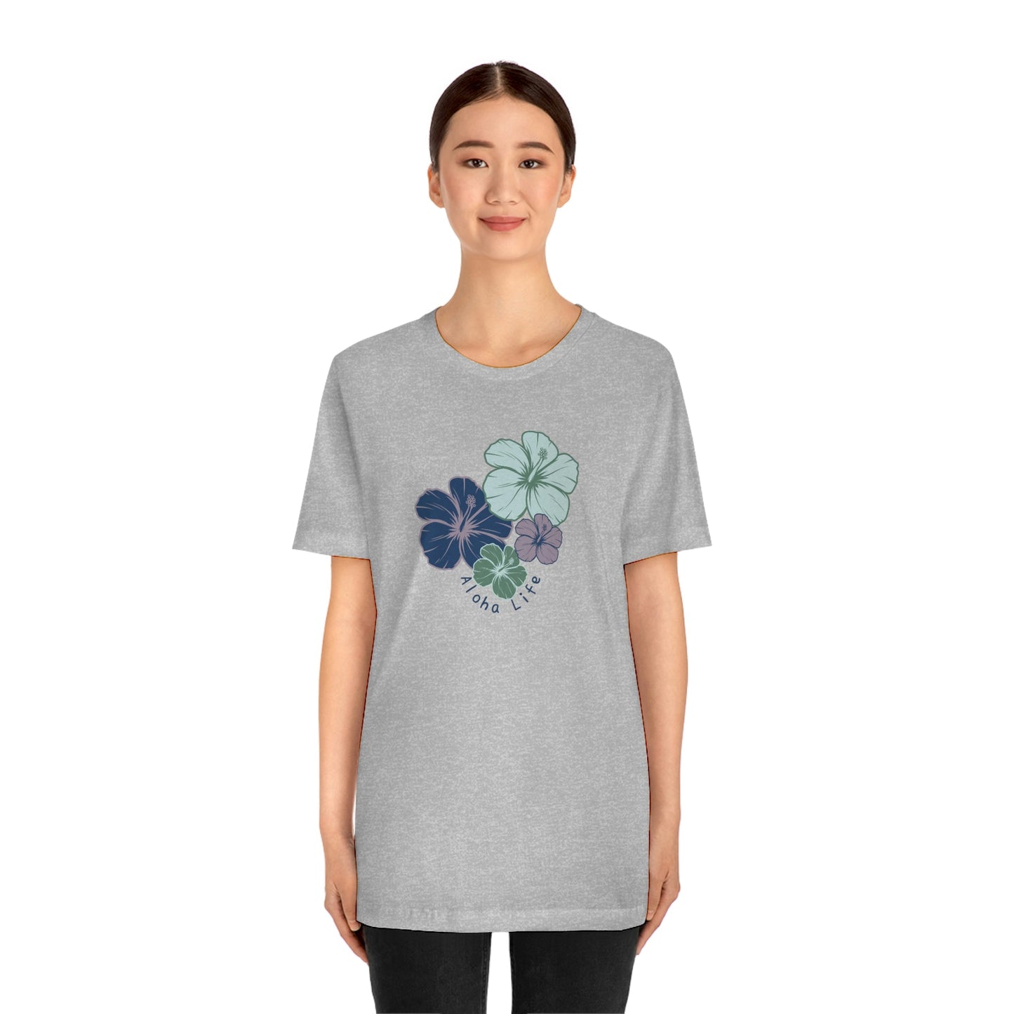 Hibiscus Cluster Unisex Jersey Tee - Global Village Kailua Boutique