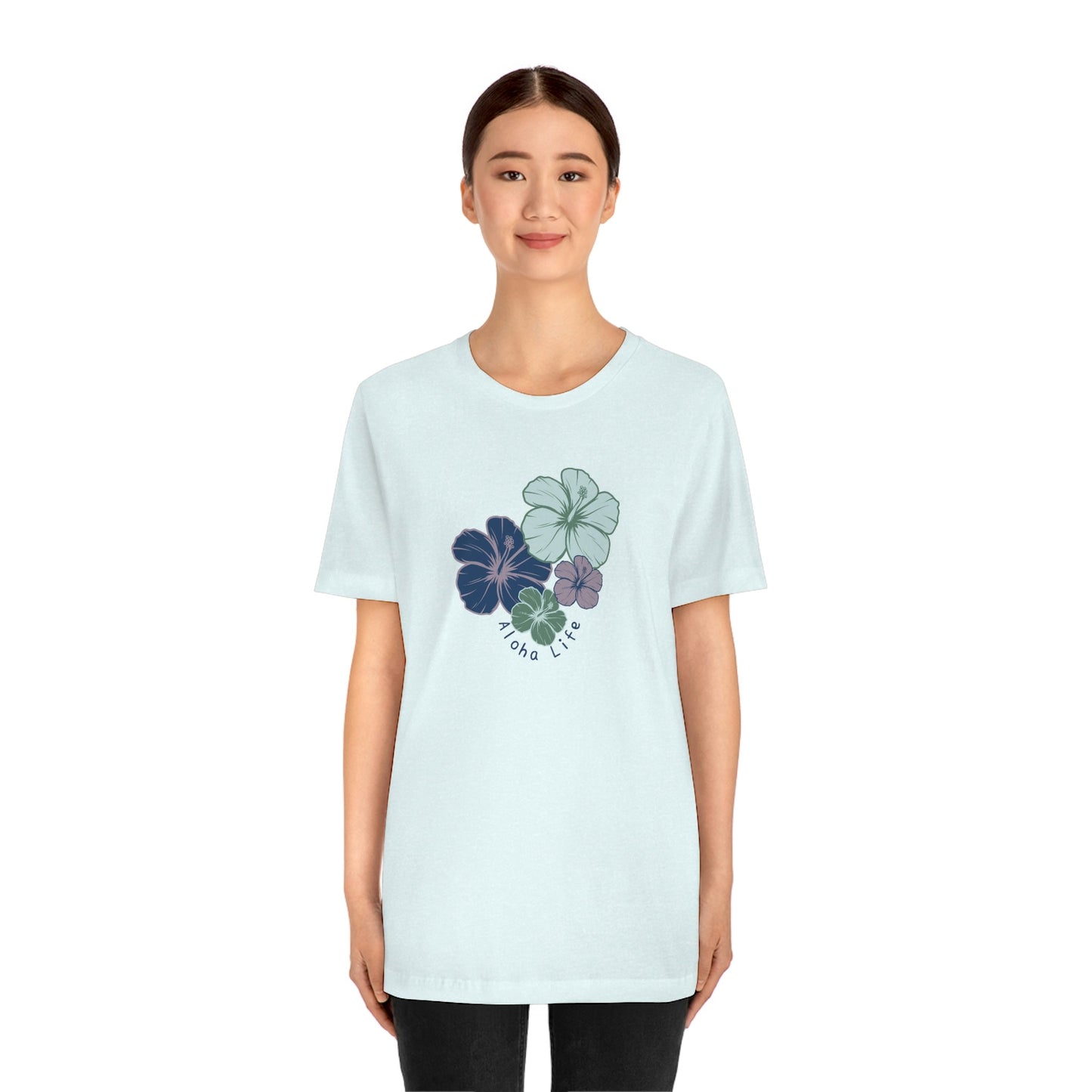 Hibiscus Cluster Unisex Jersey Tee - Global Village Kailua Boutique