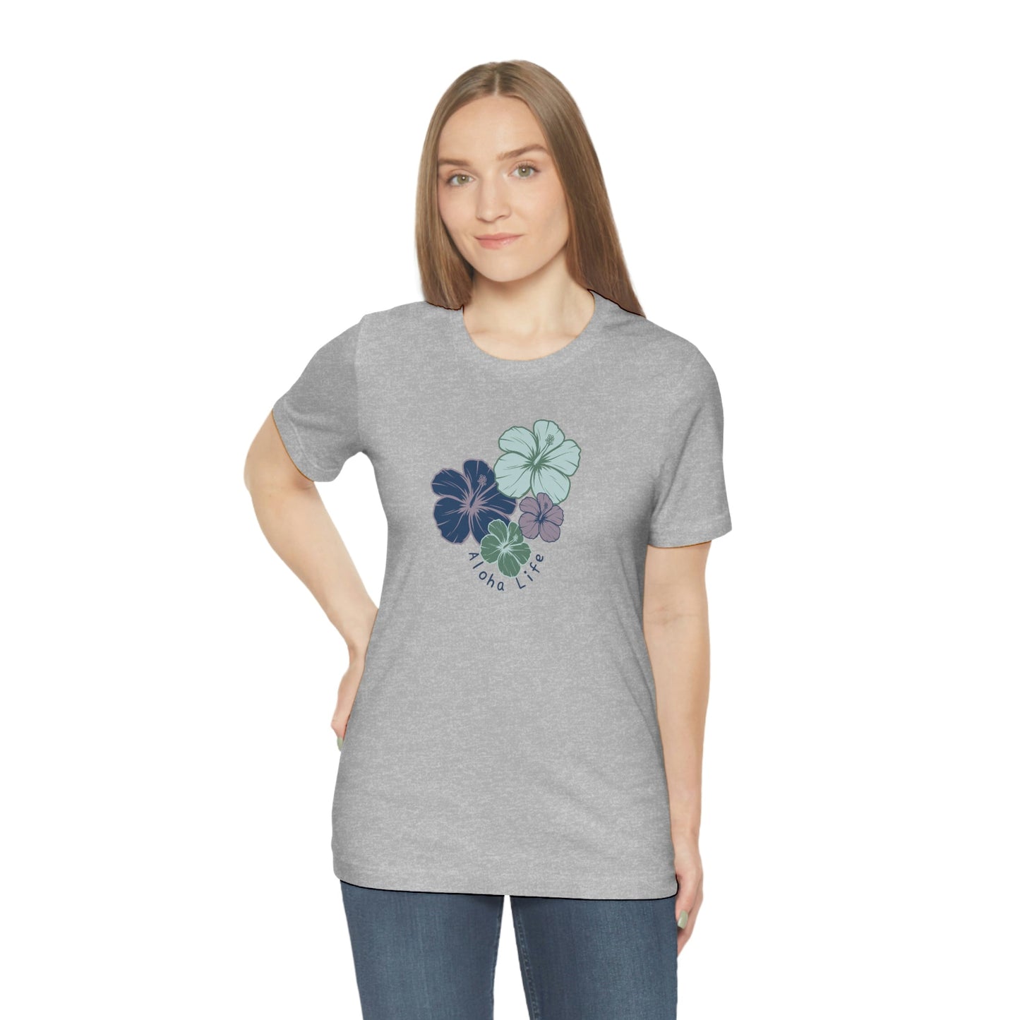 Hibiscus Cluster Unisex Jersey Tee - Global Village Kailua Boutique