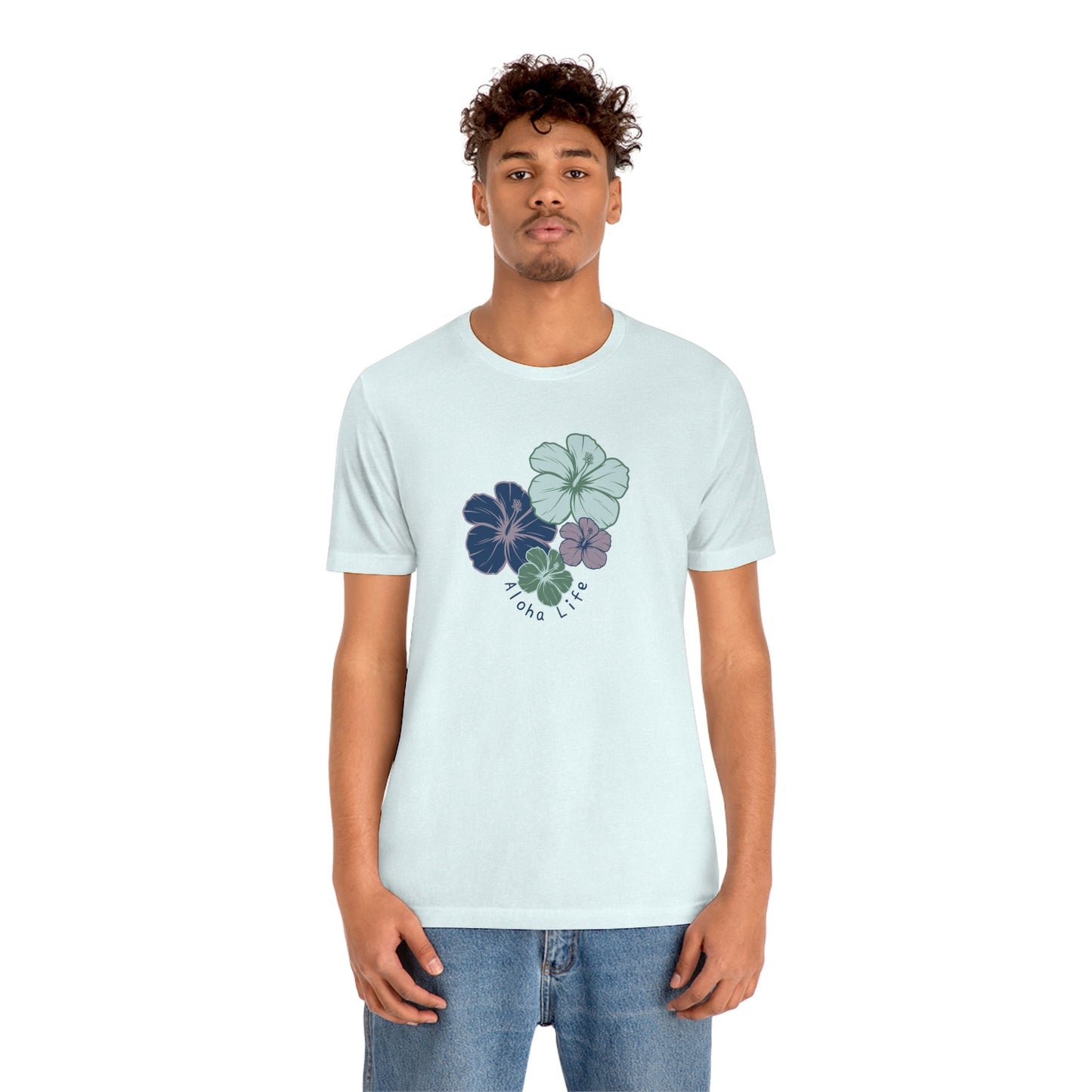 Hibiscus Cluster Unisex Jersey Tee - Global Village Kailua Boutique