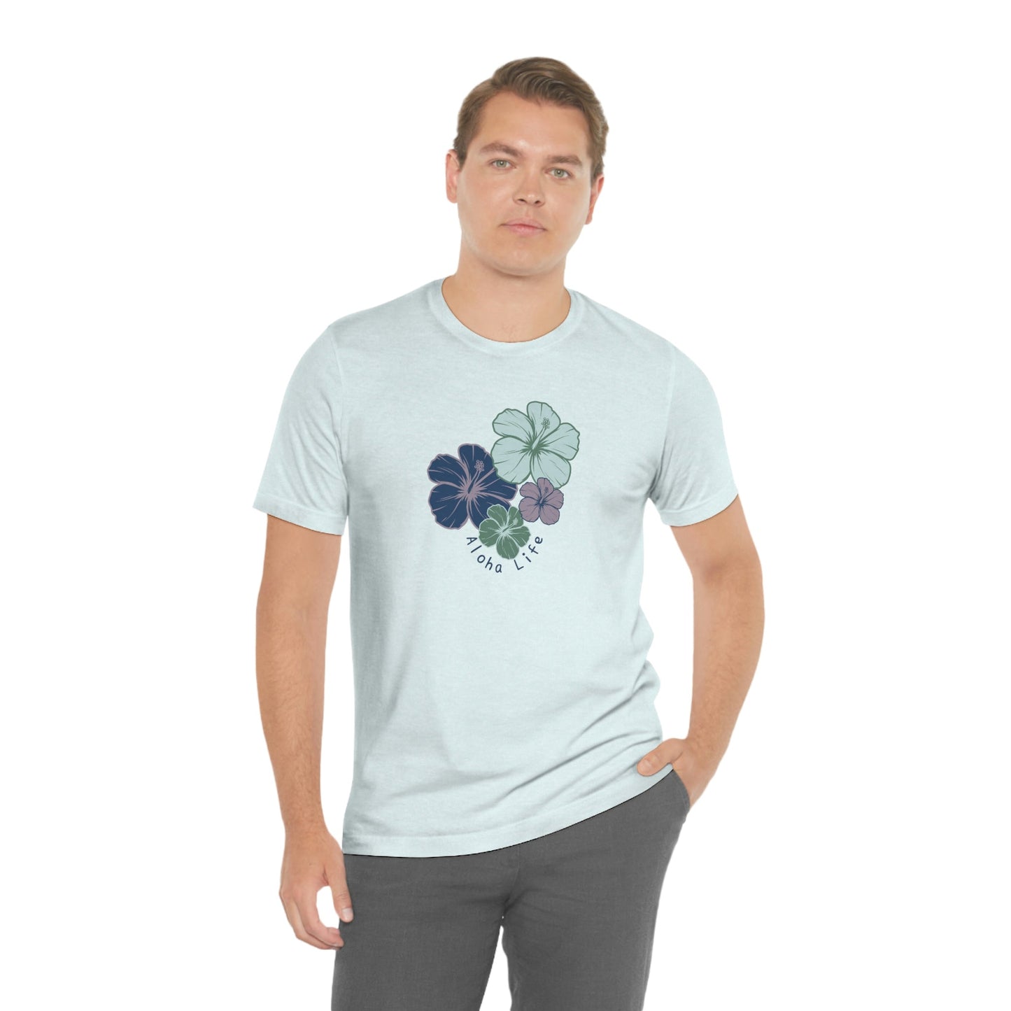 Hibiscus Cluster Unisex Jersey Tee - Global Village Kailua Boutique