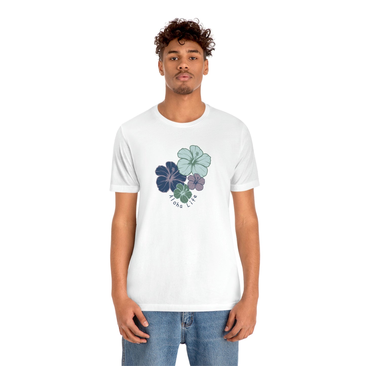 Hibiscus Cluster Unisex Jersey Tee - Global Village Kailua Boutique