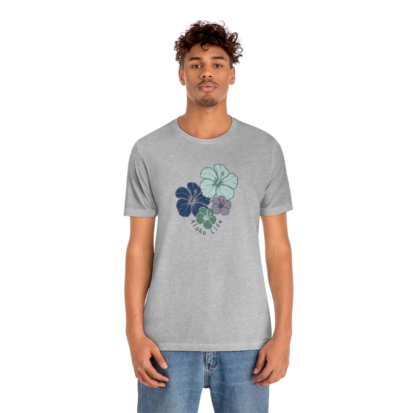 Hibiscus Cluster Unisex Jersey Tee - Global Village Kailua Boutique