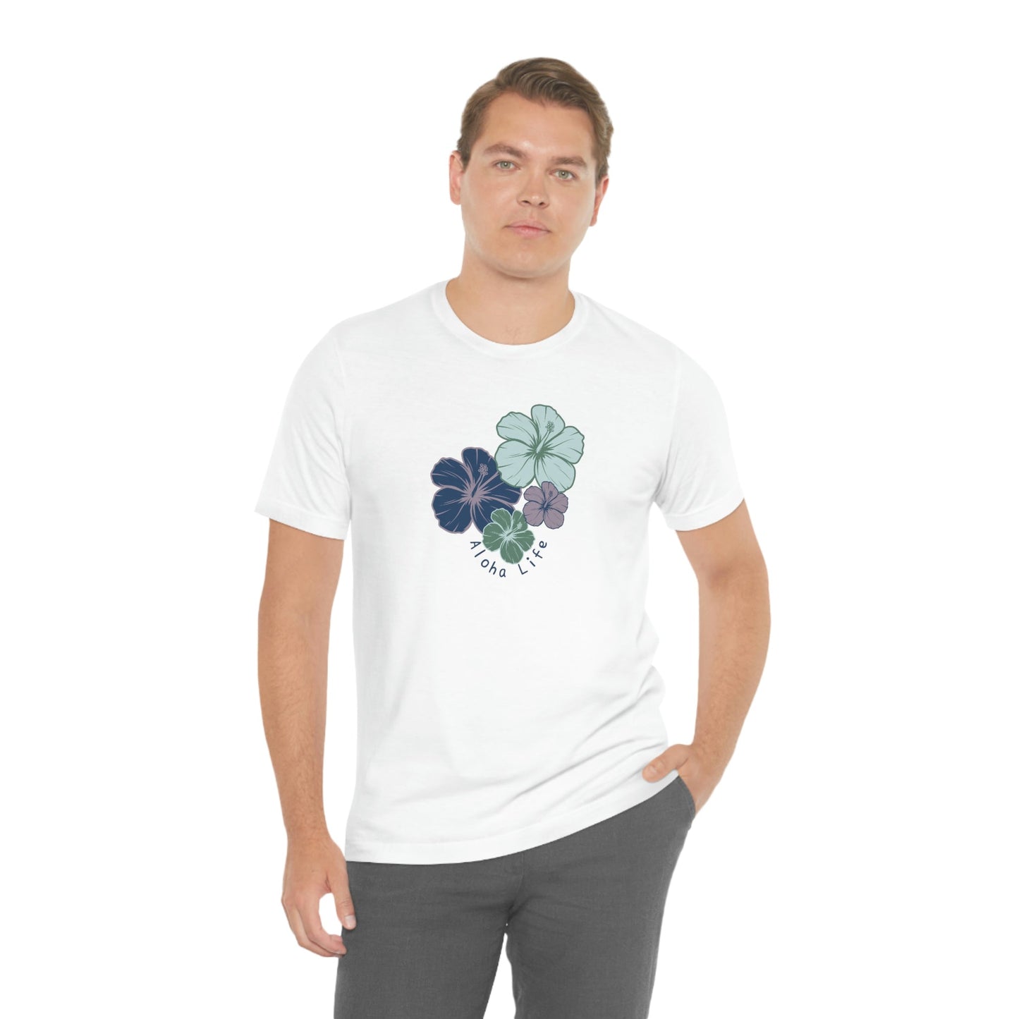 Hibiscus Cluster Unisex Jersey Tee - Global Village Kailua Boutique