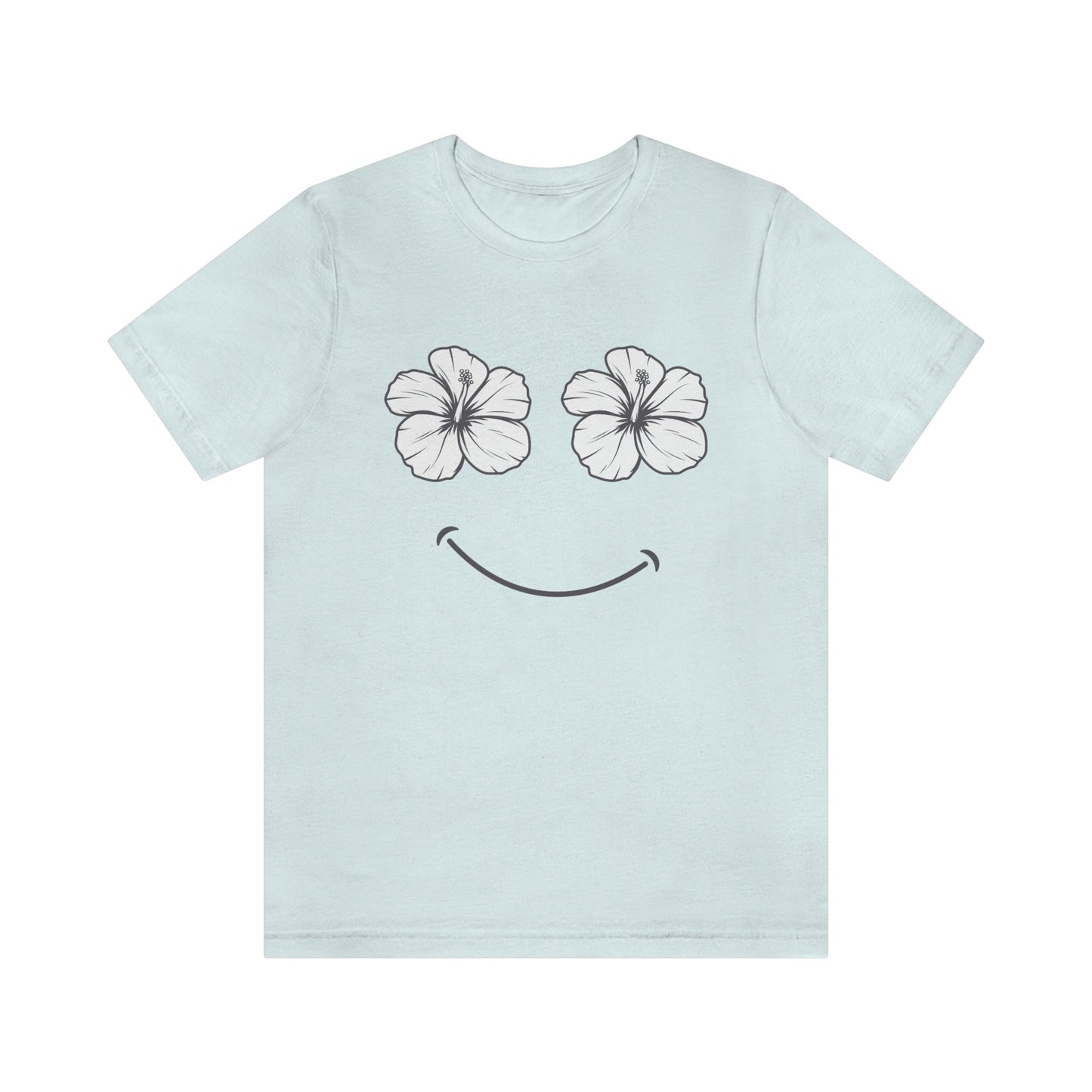 Hibiscus Happy Face Unisex Jersey Tee - Global Village Kailua Boutique