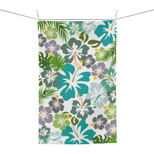Hibiscus Spring Tea Towel - Global Village Kailua Boutique