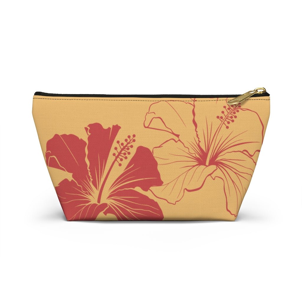 Hibiscus Zip Pouch with T-Bottom Global Village Kailua Boutique