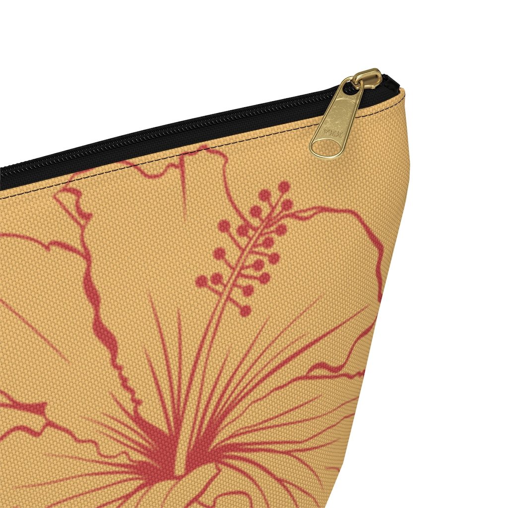 Hibiscus Zip Pouch with T-Bottom Global Village Kailua Boutique