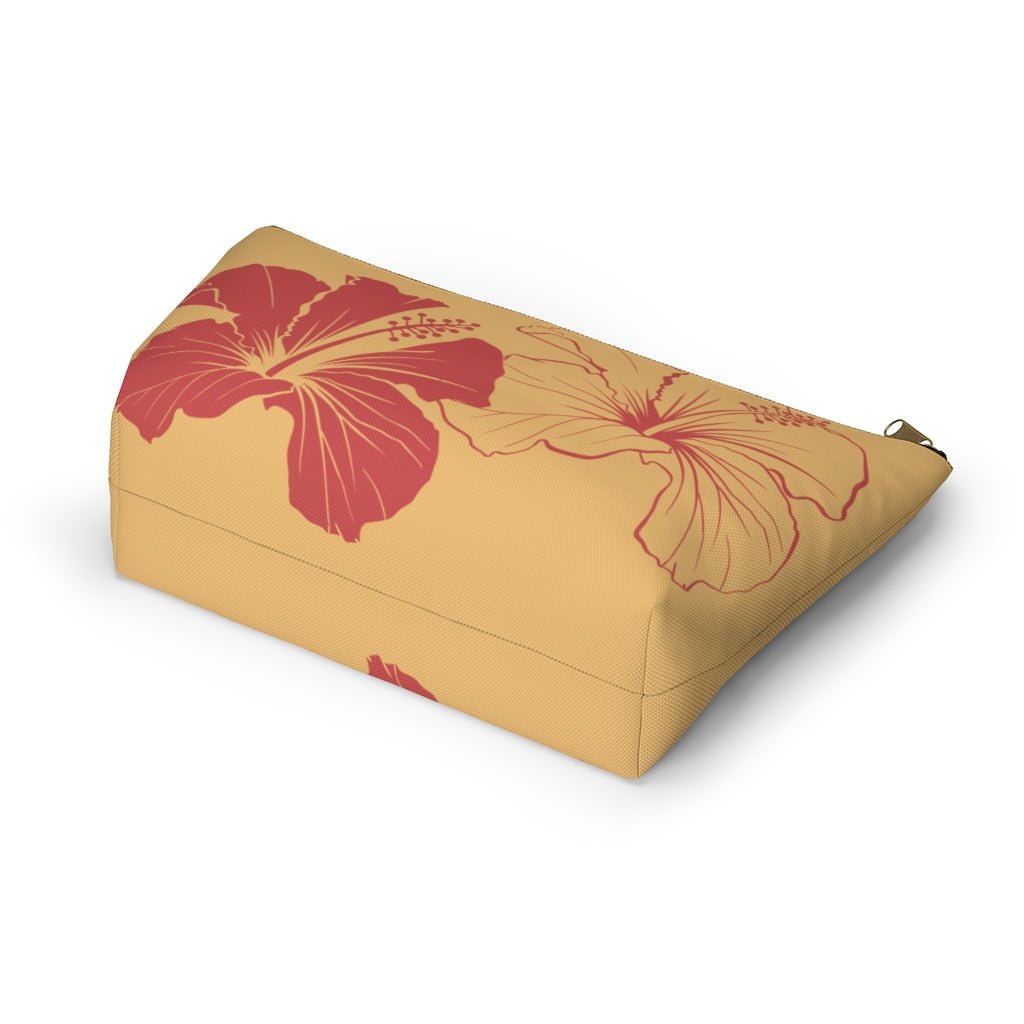 Hibiscus Zip Pouch with T-Bottom Global Village Kailua Boutique