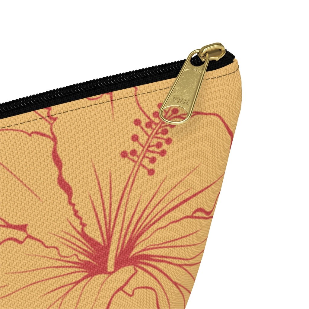 Hibiscus Zip Pouch with T-Bottom Global Village Kailua Boutique