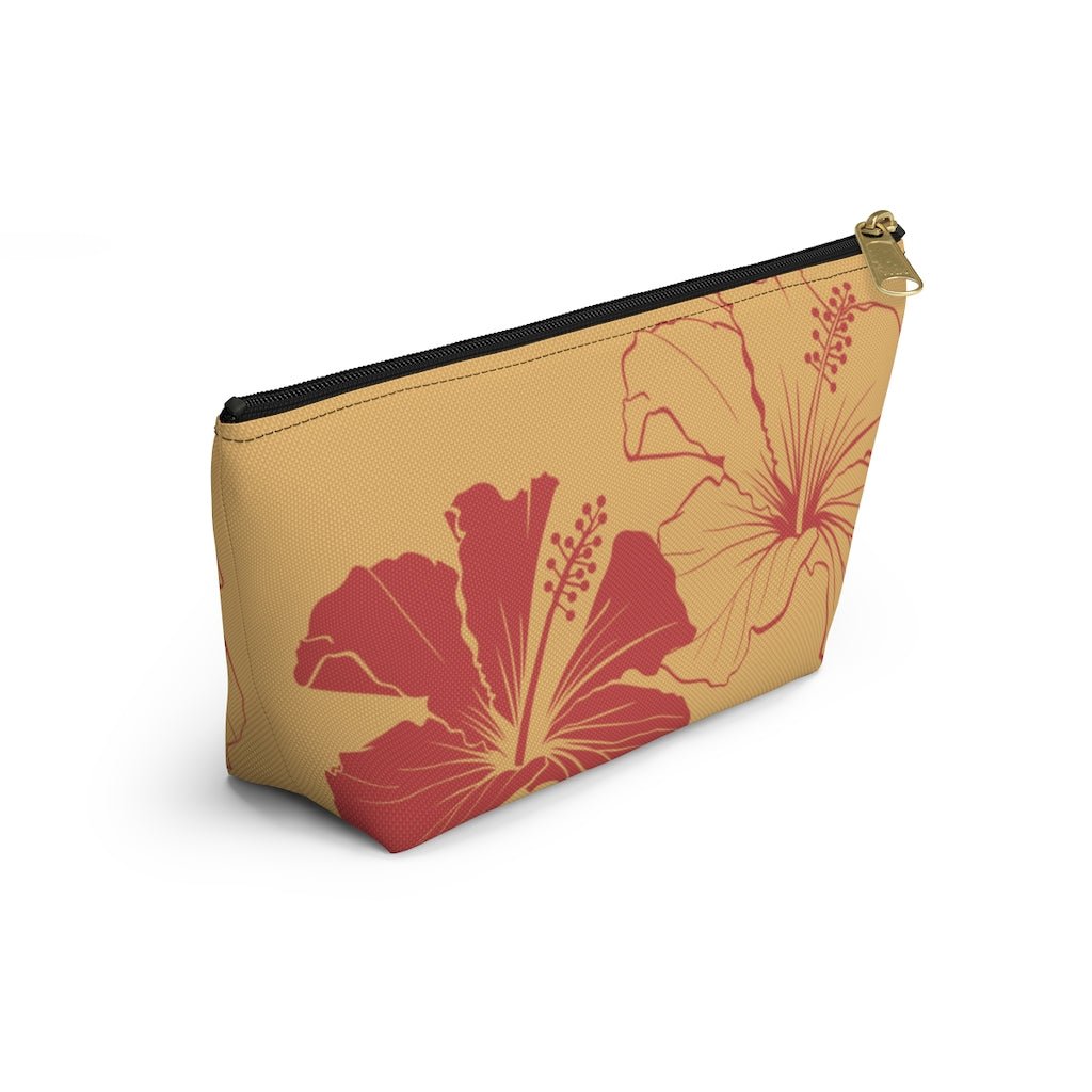 Hibiscus Zip Pouch with T-Bottom Global Village Kailua Boutique
