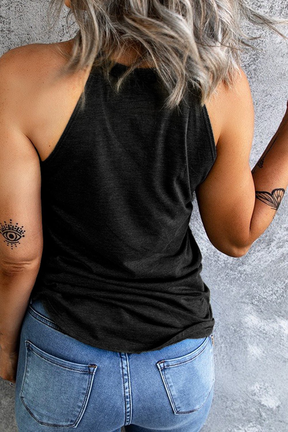 High Neck Jack-O'-Lantern Graphic Tank Top - Global Village Kailua Boutique