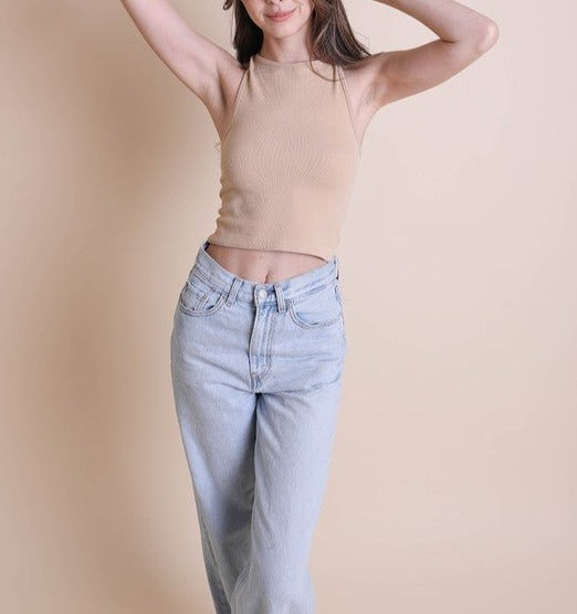 High Neck Racerback Brami Top - Global Village Kailua Boutique
